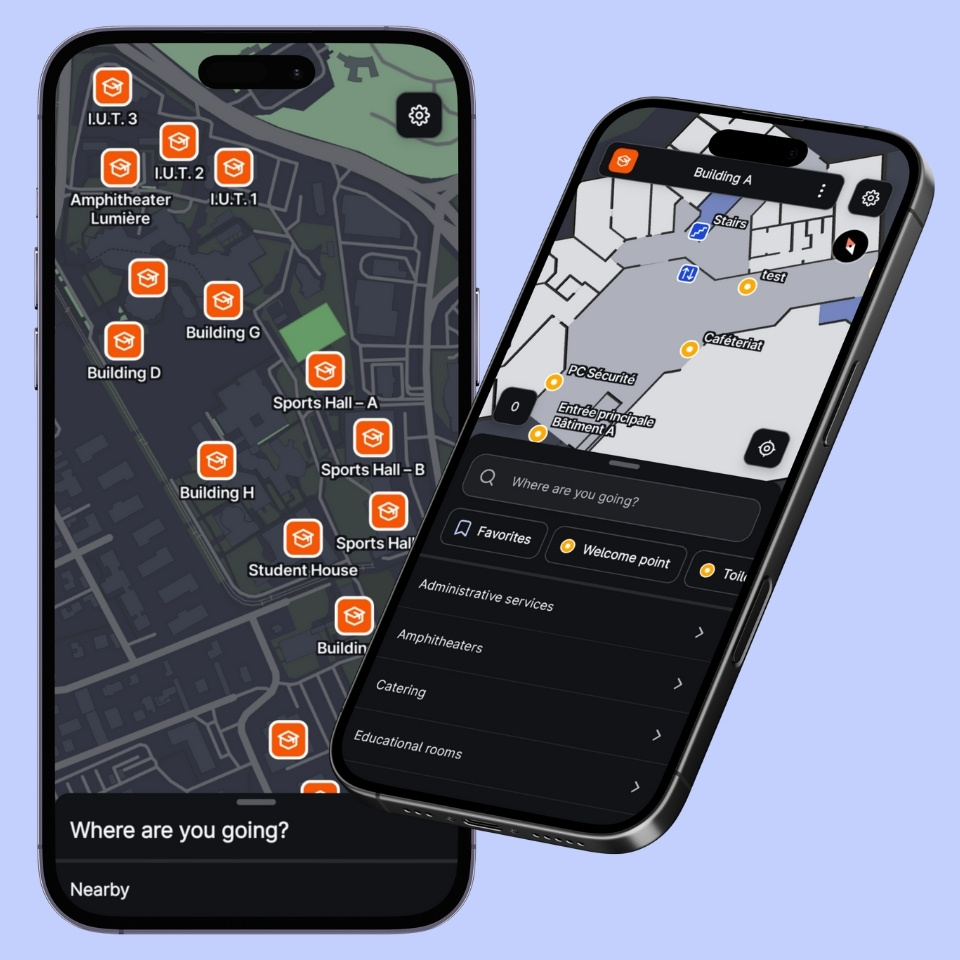 Evelity digital map and wayfinding app for campus